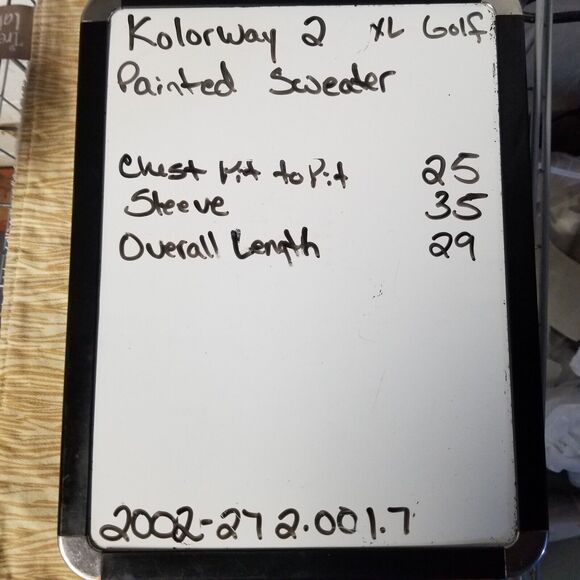 Kolorway Size 2 (XL?) Hand Painted Sweater Golfing Art To Wear Crewneck VTG USA - Picture 9 of 9